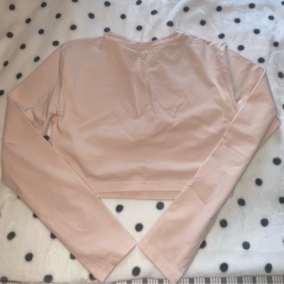 Pink cropped TNA long-sleeve size small. - Picture 2 of 3